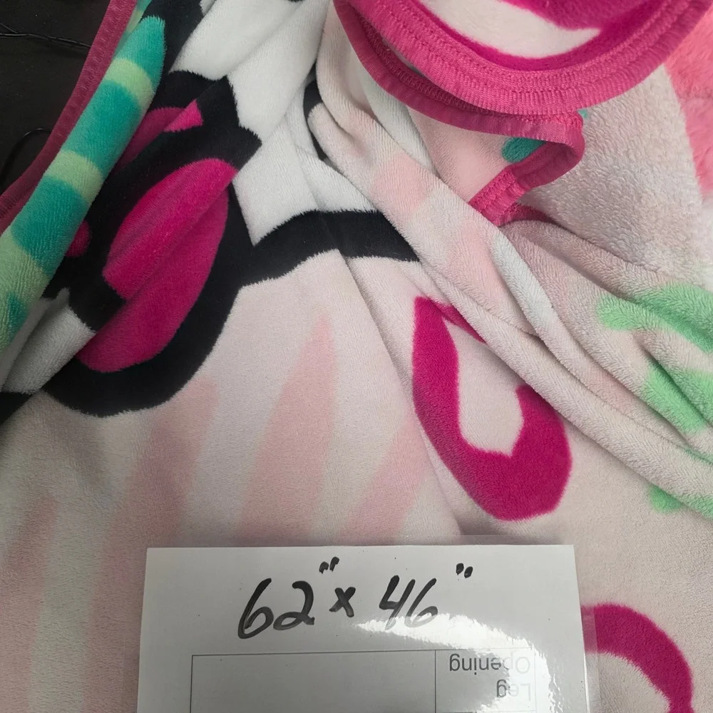 Hello Kitty Tropical Leopard Print Plush Throw Blanket Pink 62x46 Franco Sanrio